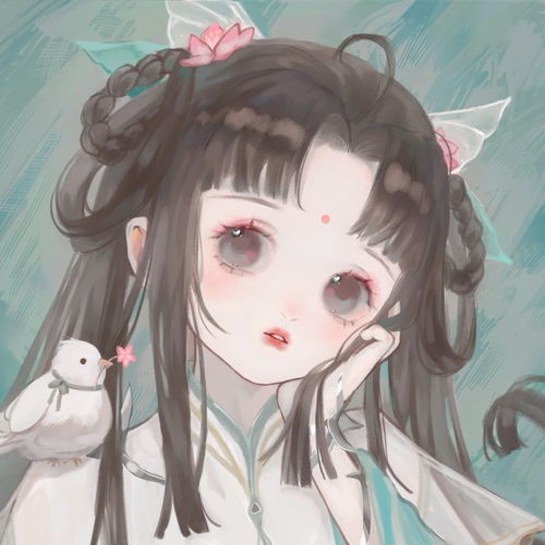 女生温柔的头像卡通文案