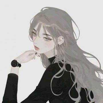 手绘现代简约唯美美女头像,卡通头像图片