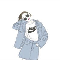 微信手绘头像女短发手绘