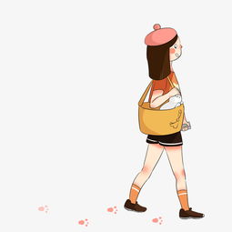 女孩与猫的慵懒生活图片素材其他格式下载动漫人物大全