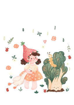 治愈系儿童插画,美术绘画,其他设计,设计模板,汇图网