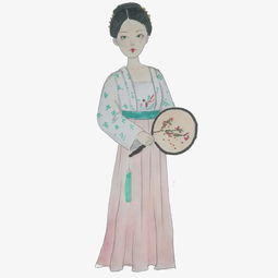 手绘小清新可爱古风美女图片素材其他格式下载动漫人物大全