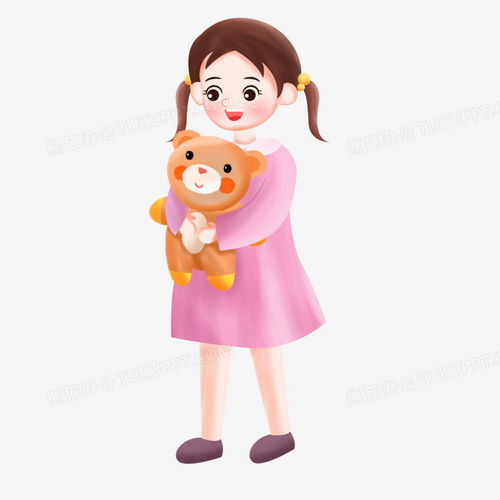 抱着小熊的小女孩卡通手绘人物png图片素材免费下载手绘png45004500像素熊猫办公
