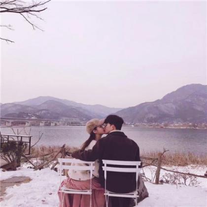 小清新情侣头像一男一女风景系,我陪你一起看风景