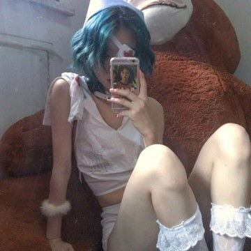 绿色美女头像图片绿色