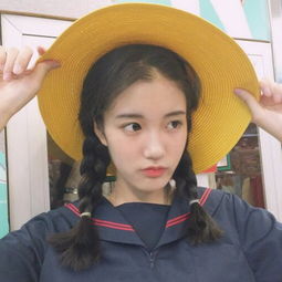 戴帽子女生头像