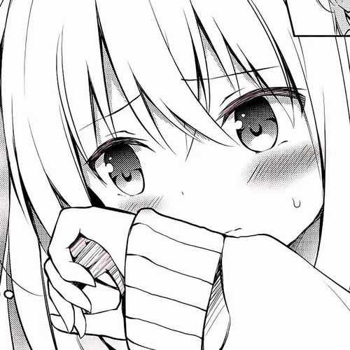 黑白漫画风女头
