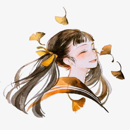 手绘小清新微笑少女图片素材其他格式下载动漫人物大全