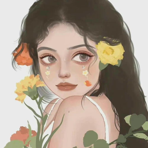 手绘女生头像