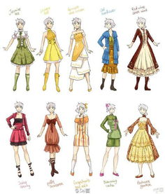 海量二次元风格女性服饰手绘设计参考素材