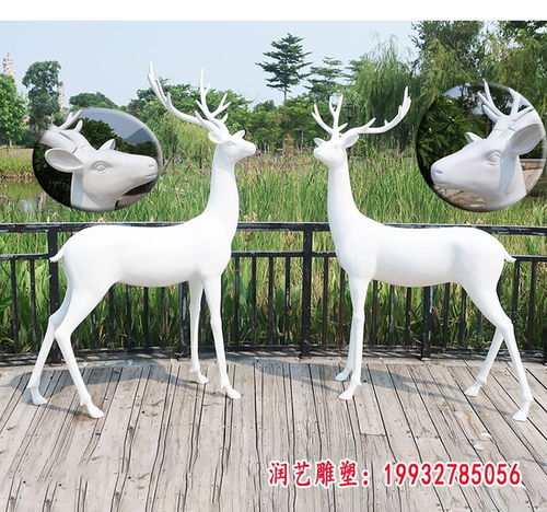 玻璃钢仿真鹿雕塑百色树脂雕塑鹿价格