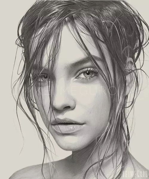 女生头像唯美素描头像心动的感觉