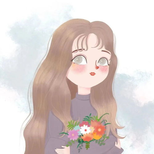 2022年单人头像清新女生插画头像