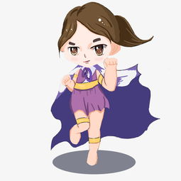 原创手绘q版阳光向上的女生png格式图片素材其他格式下载动漫人物大全