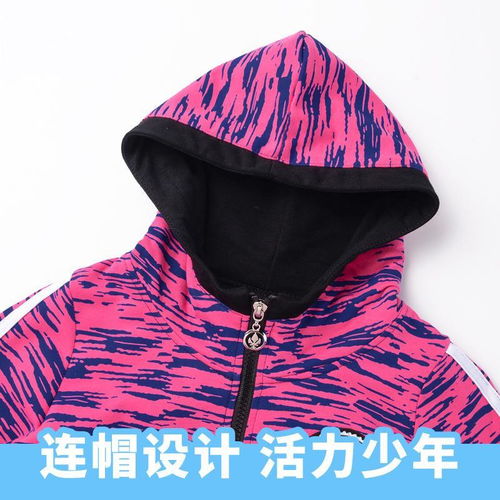 2019新款童装套装女秋6韩版儿童10户外运动休闲12卫衣豹纹两件潮