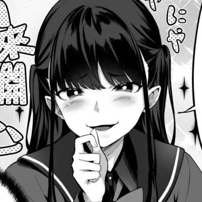 黑白二次元可爱女生动漫头像