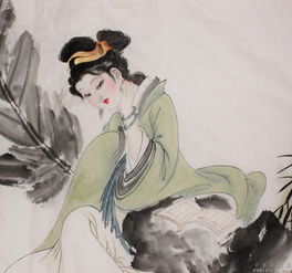 仿白伯骅仕女图一