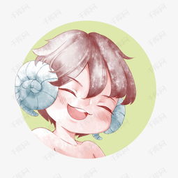 十二星座白羊座手绘女孩形象素材图片免费下载千库网