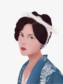 复古头像女生手绘头像液化