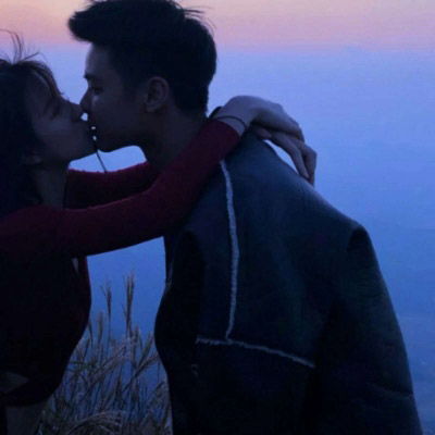 好看夕阳影子情侣头像朝阳影子情头一男一女