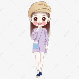 q版手绘卡通女孩素材图片免费下载千库网