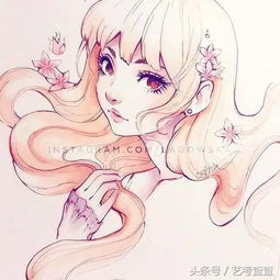 喜欢重金属摇滚的小姐姐,竟画出了小清新二次元动漫手绘