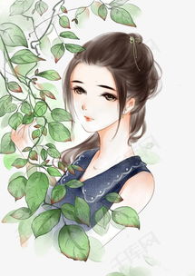小清新少女手绘插画素材图片免费下载高清卡通手绘png千库网图片编号3739441