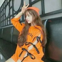 橙色qq头像小清新橙色女生qq头像
