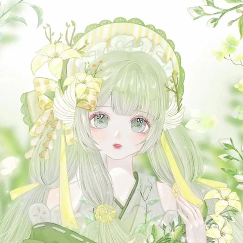 女生动漫头像绿色系列生活的温柔总会哒哒哒的跑进你怀里的