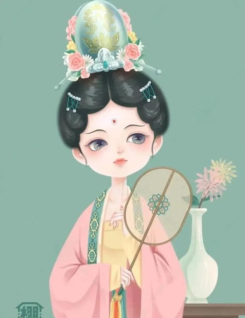 彩绘插画女生头像图片李元霸