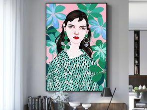 小清新绿色植物北欧手绘水彩插画美女装饰画图片设计素材高清模板下载79.65mb抽象装饰画大全