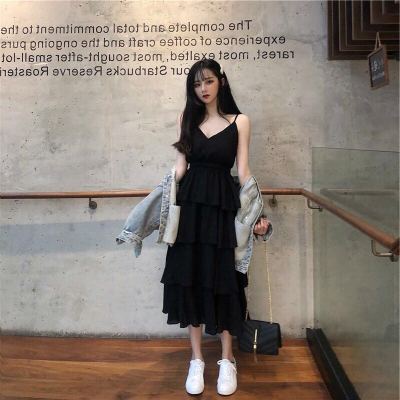 吊带连衣裙夏性感气质超仙学生小清新甜美少女韩版矮个子显瘦长款