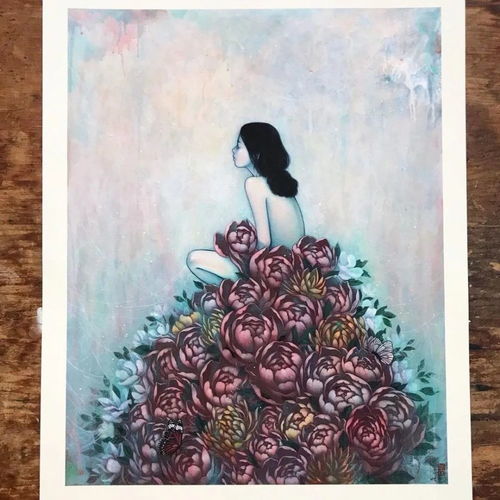 她手绘插画女孩,独特的气质,比任何头像壁纸还美
