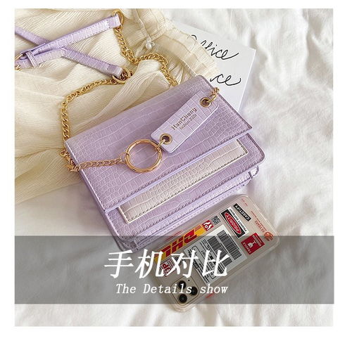 迪阿伦网红小包包女2020新款斜挎单肩包韩版质感ins小方包