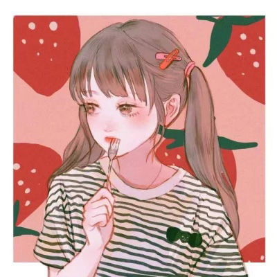 女生动漫头像可爱萌卡哇伊粉色清纯图片