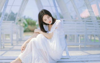 短发白裙气质美女漂亮脸蛋白裙仙气十足7