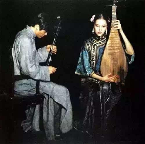 大师陈逸飞东方美女油画作品欣赏
