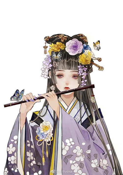 插画云想衣裳花想容,春风拂槛露华浓