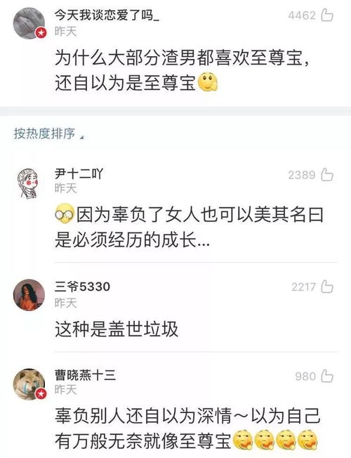 朋友圈最近票选出来的渣男渣女头像,看完心都凉了半截...