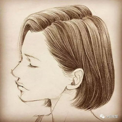 男女发型手绘