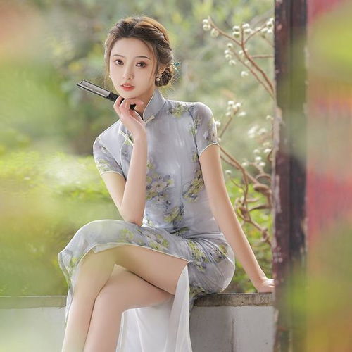 旗袍美女风景高雅美丽美图