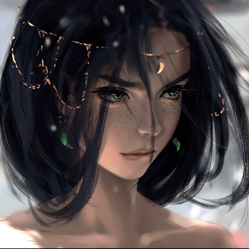 油画质感女生头像复古油画头像油画风卡通头像二次元油画头像油画卡通头像