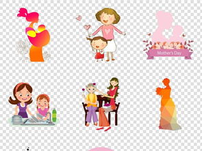卡通手绘母女妈妈剪影母婴店png图片素材模板下载19.71mb美女大全人物形象