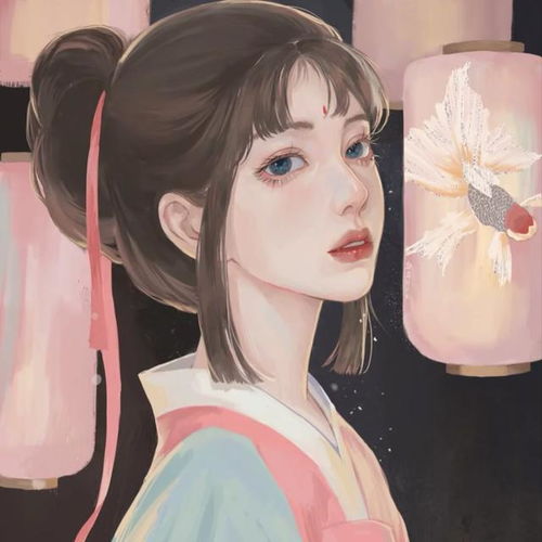 手绘气质高冷御姐风女头