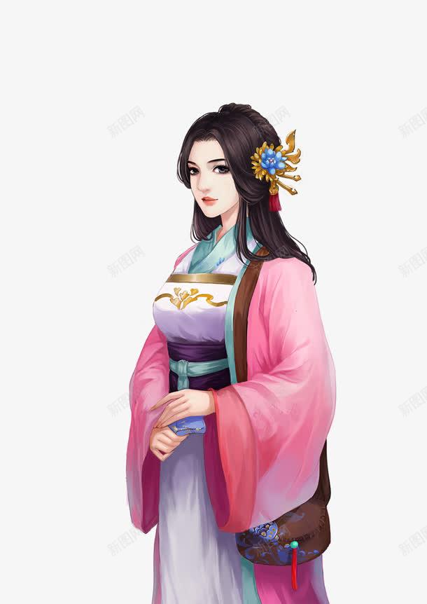 粉色古风美女服饰创意素材古风美女素材