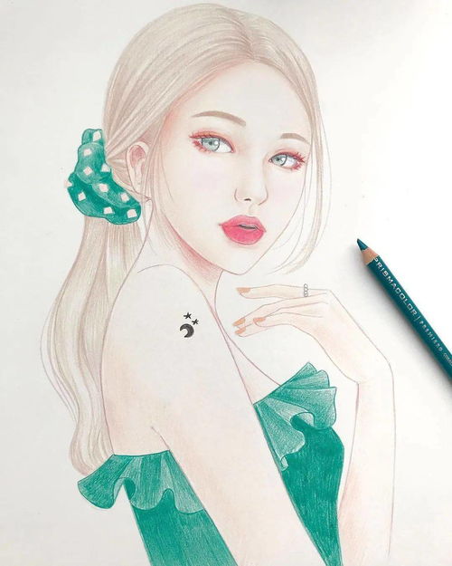 手绘插画一起来画仙女吧彩铅绘画人物头像