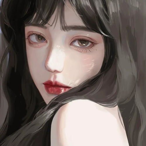 手绘气质高冷御姐风女头