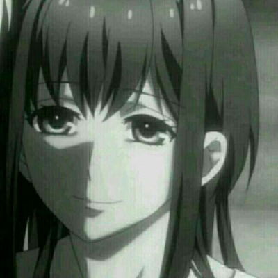 暗黑系动漫女头黑白