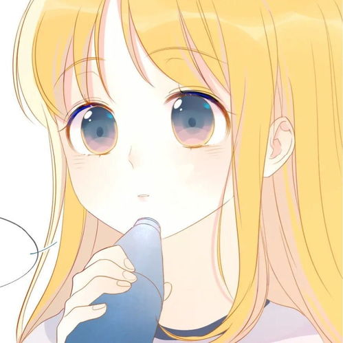 鹅黄色动漫女生头像