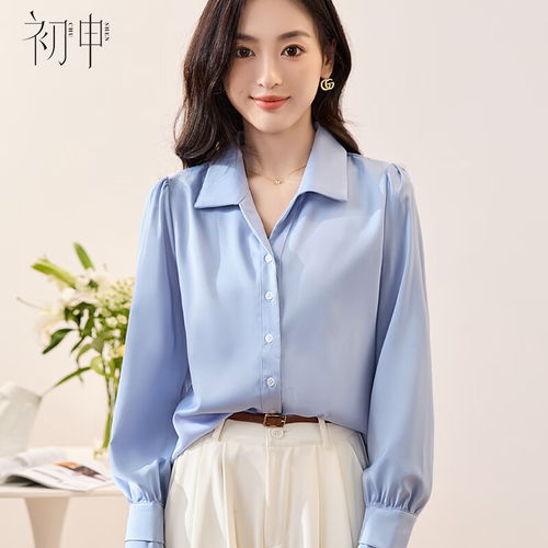 iammix27白色五分袖衬衫女个性不对称撞色字母拼接短款圆领衬衣女白色s